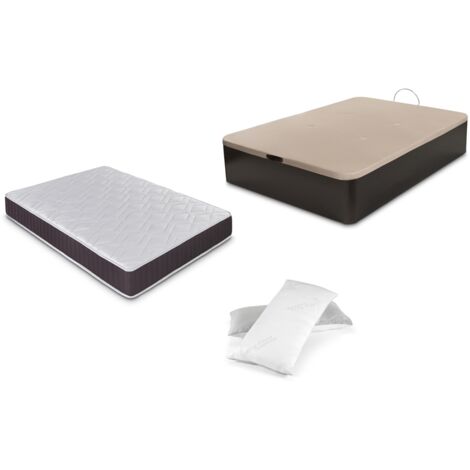 CONJUNTO Canapé abatible + colchon + almohada - Wengué - 105x190 (1/5)