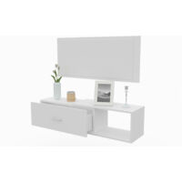 Mueble entrada con espejo y cajon, colgado, barato