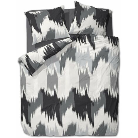 etérea Microfaser Bettwäsche Lex Schwarz 135×200 cm + 80×80 cm