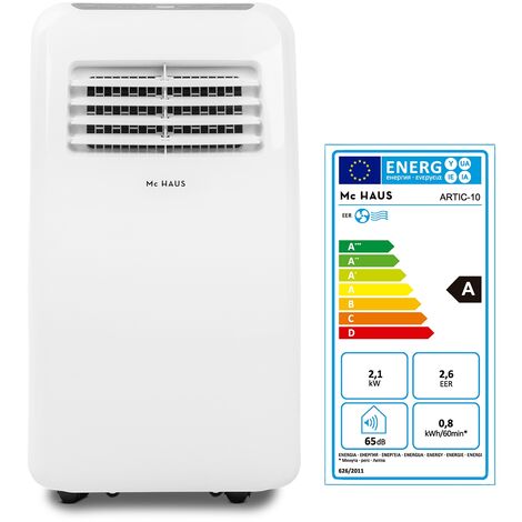 HOMCOM Condizionatore Ventilatore e Climatizzatore Portatile Bianco 1080W 