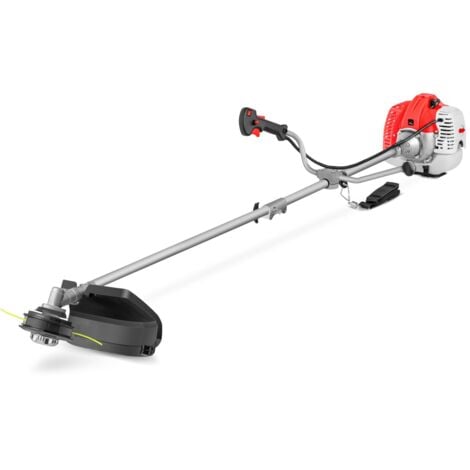 Decespugliatore con motore a benzina 2 tempi 65cc 4.9cv, 2 accessori per il taglio, manubrio a doppia impugnatura, regolatore di potenza, imbracatura - Greencut GGT650X-2