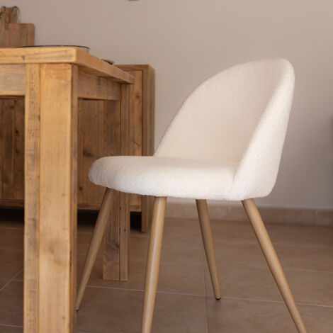 Mc Haus - Pack 4 sedie LUNA nordico design colore bianco sala pranzo 49x46x76cm
