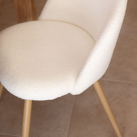 Mc Haus - Pack 4 sedie LUNA nordico design colore bianco sala pranzo 49x46x76cm