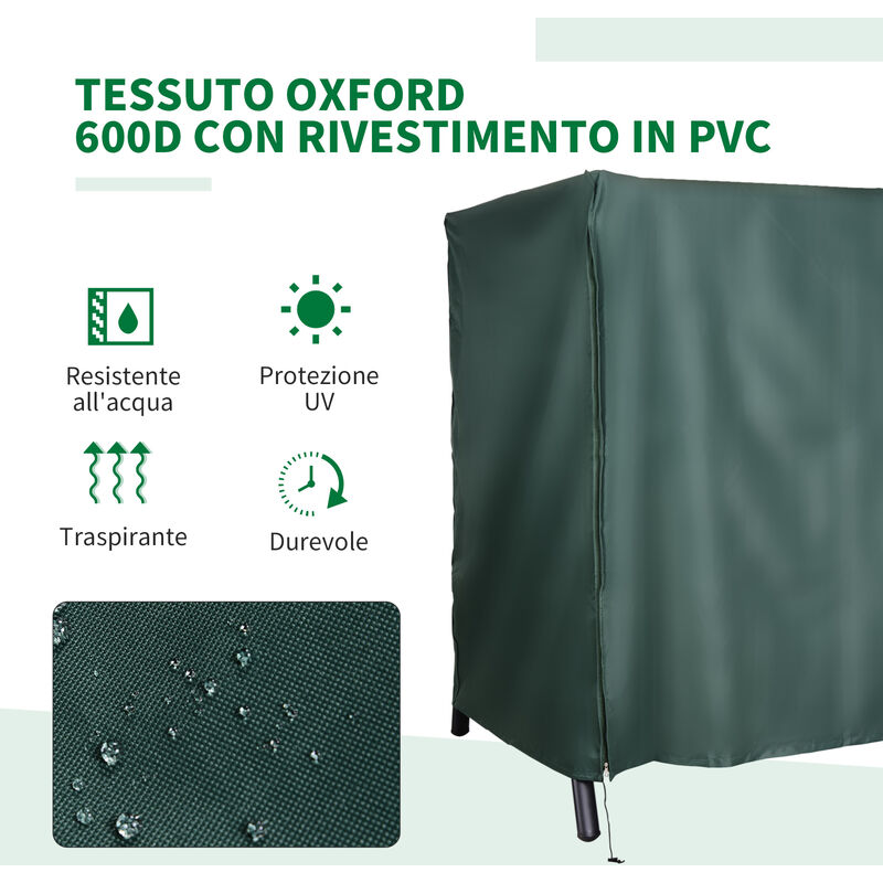 Copertura Per Poltrona Sospesa 200x230cm - Impermeabile, UV Resistente, Oxford 420D