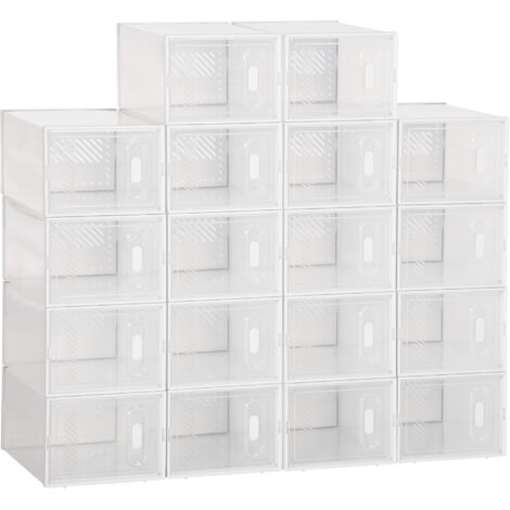 HOMCOM Mobile Scarpiera Salvaspazio 18 Box per Scarpe max Taglia 43 EU