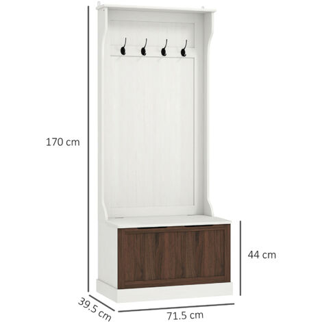 HOMCOM Appendiabiti Moderno Da Ingresso Camera Da Letto E Soggiorno Oro E Nero 66430079