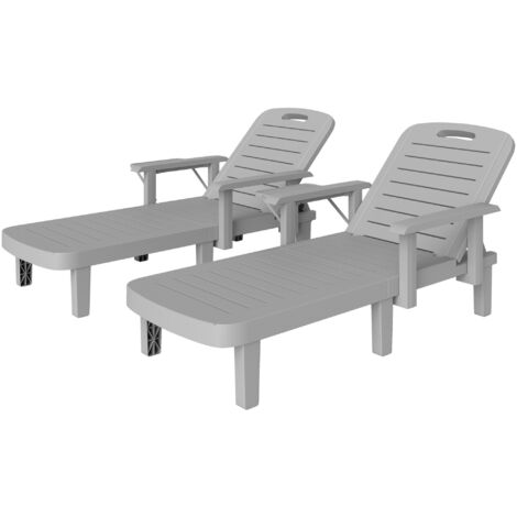Lettino regolabile da esterno Carrara alluminio polyrattan antracite