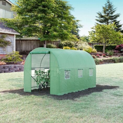 Outsunny Serra da Giardino 3.5 x 2 x 2m con Tetto Arrotondato