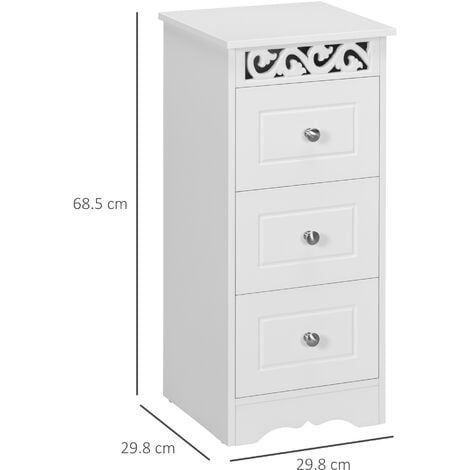 HOMCOM  Armadietto da terra Legno per Bagno bagno, la camera da letto o salotto