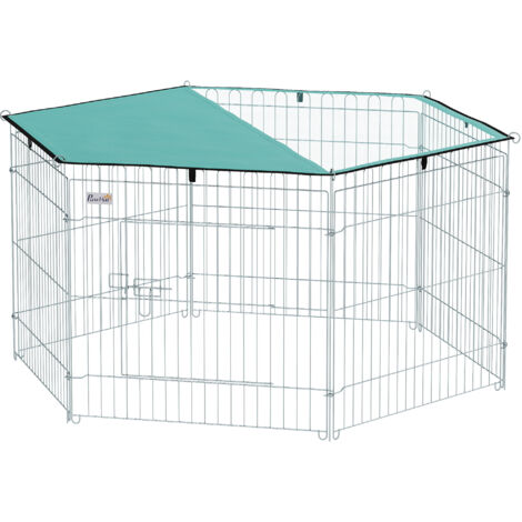 Recinto Modulabile PawHut Per Conigli E Piccoli Animali - 12 Pannelli 35x45 Cm - Foto 11