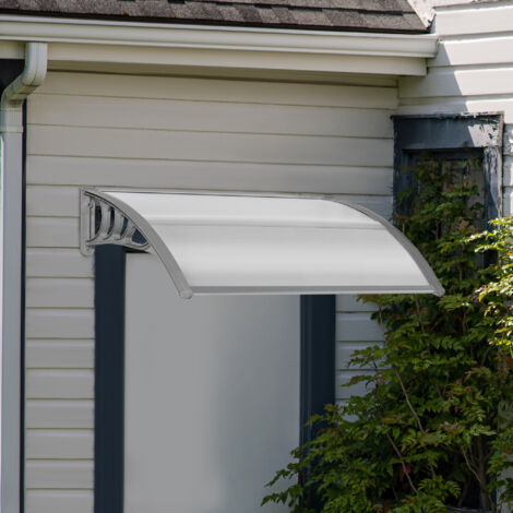 Outsunny Pensilina da Esterno 100x75cm in Policarbonato Anti-UV Porte Finestre