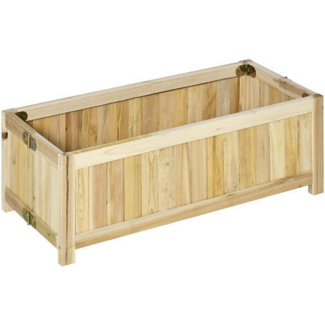Outsunny Fioriera in Legno Pieghevole Orto Rialzato da Balcone