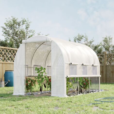 Outsunny Serra a Tunnel per Orto 3x2x2m in Acciaio Zincato e PE