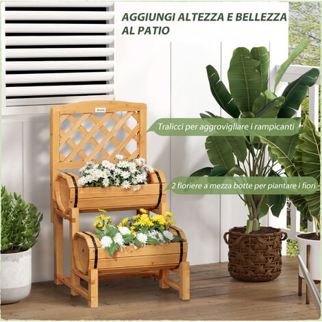 Fiori Trenino In Legno Fai Da Te Fioriera Da Esterno Verticale