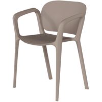 Outsunny Set 4 Sedie da Esterno Impilabili e Moderne in Plastica Grigio