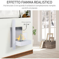 Set Camere Combustione Bioetanolo - 2 Grandi + 2 Piccole + 4 Lana Vetro, Acciaio Inox - Per Caminetti Da Tavolo - Foto 13