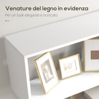 Homcom Libreria di Design Moderno Scaffale Bianco, 80x23x192cm