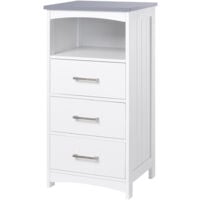 Colonna Bagno VOUNOT® - Armadio Salvaspazio 180cm, 2 Ante, Cassetto, Bianco - Per Piccoli Bagni - Foto 8