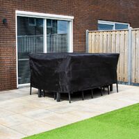 VONROC Copertura protettiva impermeabile per mobili da giardino 245x150x95cm. Telo per tavolo e 6-8 sedie per set da pranzo da esterno. Anti-UV