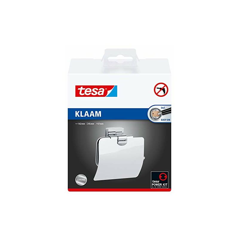 125mm x 140mm x 53mm Portarotoli carta igienica tesa Klaam tecnologia di montaggio adesiva autoadesivo metallo cromato 