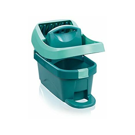 Leifheit mop lavapavimenti Profi XL 2 panni 1x panno mop microfibra per tutti i pavimenti e 1x panno elettrostatico polvere, mop pavimenti manico acciaio 146 cm, larghezza 42 cm, scatola ecologica