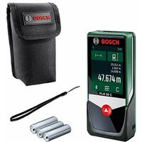 Bosch PLR 50 C Distanziometro Laser Campo di Misurazione 0.05-50 m, Schermo Touchscreen, Confezione in Cartone, 0.1 W, 4.5 V, Verde, m