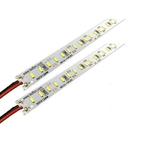 Barra Rigida LED SMD4014 18W 144 LED/m L:1m 6400K (Confezione da 2 Pezzi)