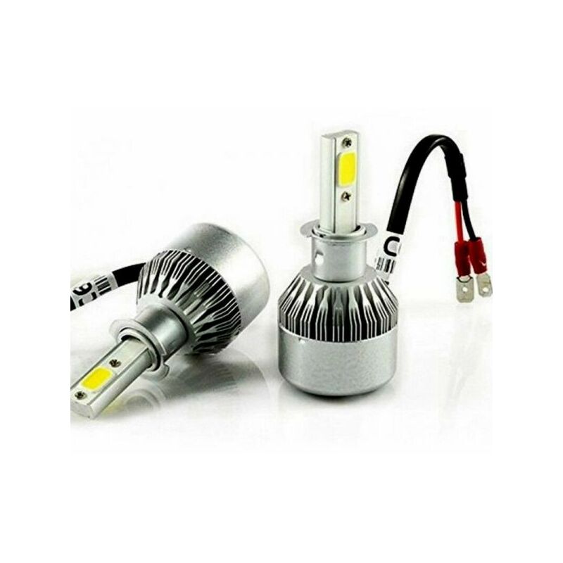 Coppia kit lampade luci LED auto Fiat Punto EVO fari H4 C6 7600LM 36w 6000k  COB
