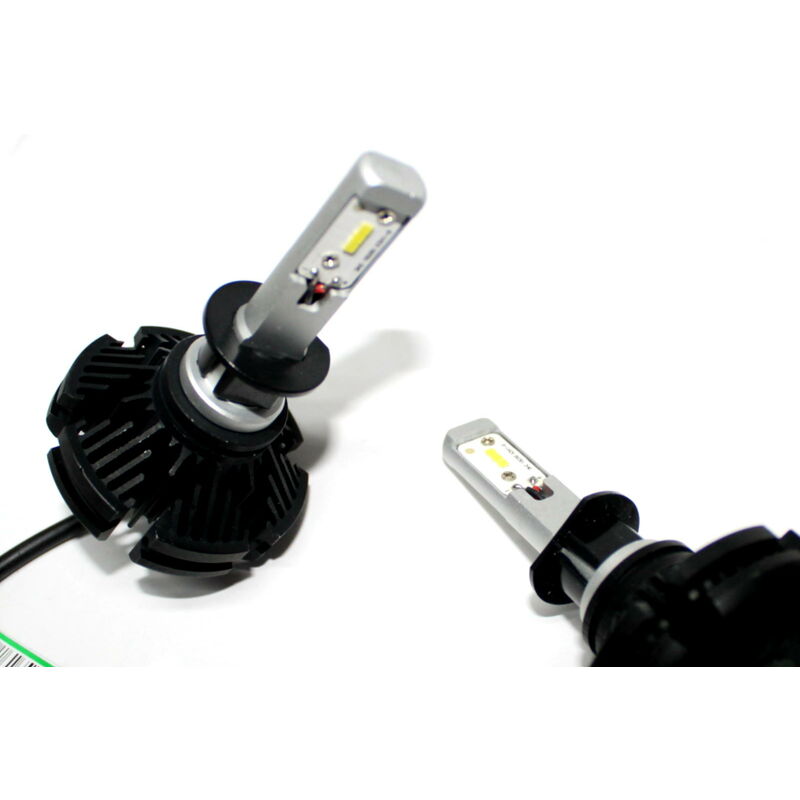 Coppia H4 Lampade LED da Auto Fari Moto Kit Lampadine 70W Luce Bianca 6500K  Faro