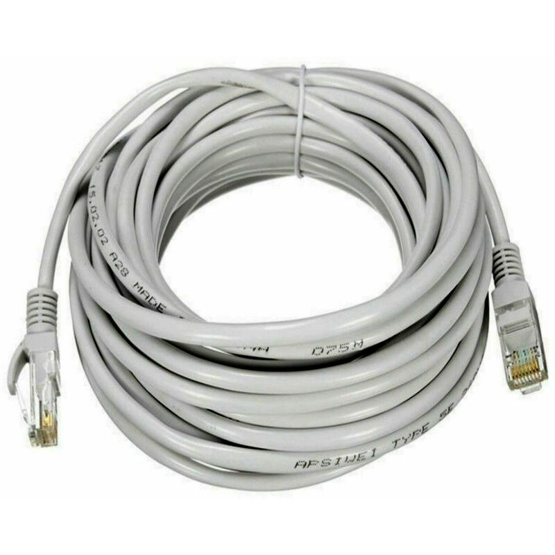 Cavo Ethernet LAN 10 Metri – RJ45 Pressofuso – Prezzo Conveniente, Colore Grigio