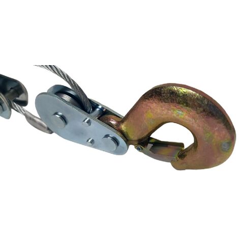 Verricello Manuale Paranco - Portata 2000 Kg, Cavo Acciaio 2,5 Mt, Ganci Traino, Zincato - Foto 9