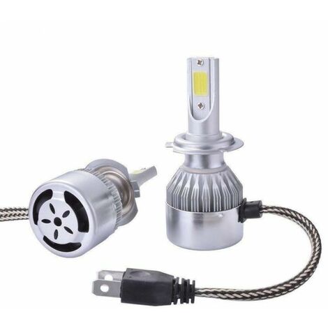 Coppia kit lampade luci LED auto Fiat Punto EVO fari H4 C6 7600LM