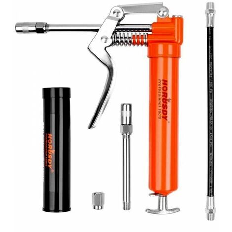 INGRASSATORE MANUALE SIRINGA GRASSO PISTOLA GRASSO CON 4 ACCESSORI 97353