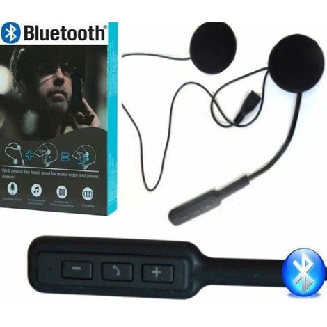 HEADSET MICROFONO AURICOLARE BLUETOOTH IMPERMEABILE PER CASCO MOTO MP3  INTERFONO