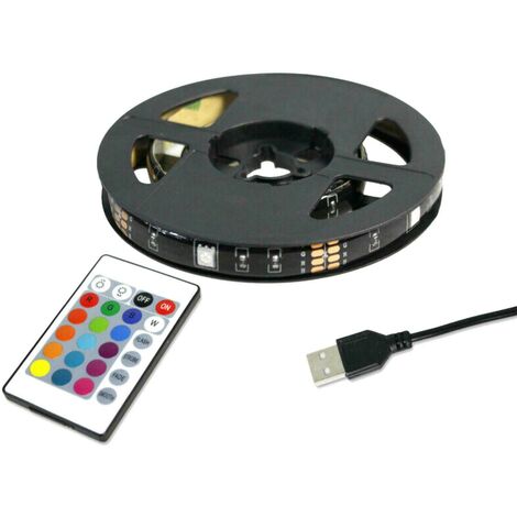 Striscia Led USB 5V retroilluminazione per TV 2,5W SMD 5050 4x50cm IP65 RGB  Aigostar 