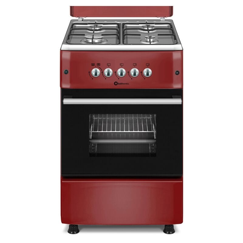 SOLTHERMIC COCINA GAS ROJA BURDEOS 50X55 F5S40G2IR