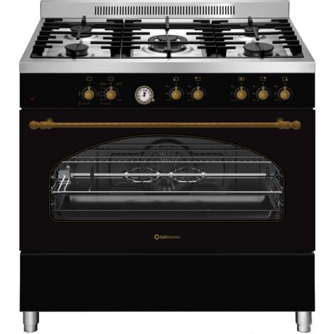 SOLTHERMIC COCINA GAS PROFESIONAL NEGRA RÚSTICA P9503YEWSA