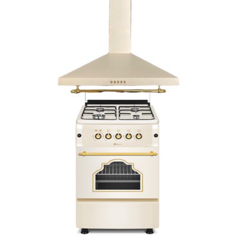 SOLTHERMIC COMBO PACK CREMA RÚSTICO COCINA GAS F5S40G2C CREMA RÚSTICA + CAMPANA H60P CREMA