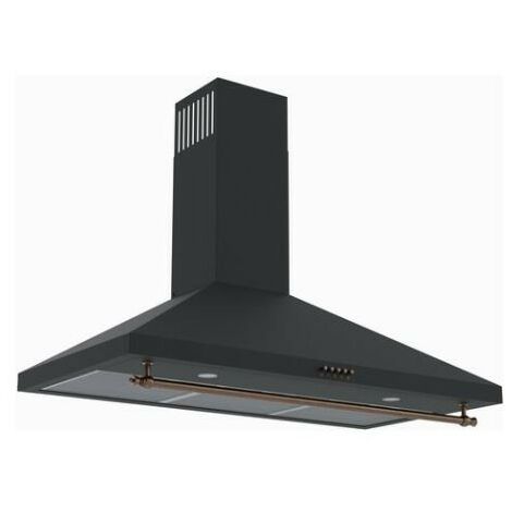 Campana Extractora Rústica ALPHA GEA GOLD-90 - Clase A, 850 M³/h, Con Luz LED, Color Dorado, 90 Cm De Ancho