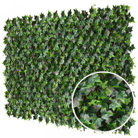 Treillis Extensible Jardin PVC - 1x1 M - Support Pour Plantes Grimpantes - Vert, Sans Entretien