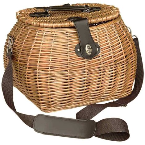 Pilzkorb, Weidenkorb mit Schultergurt, cm 32 x 27 x H 26 Lux