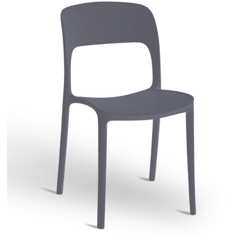 OkAffareFatto Stapelbarer Monoblock-Stuhl – Weiß, Komfort-Modell, Für Küche, Garten & Events