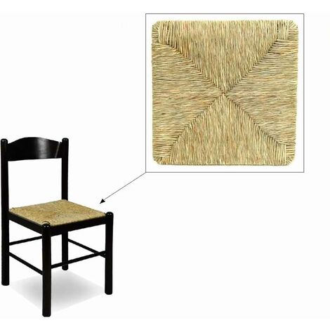 Lot De 4 Chaises En Paille Modèle Venise - Remplacement Assise Et Coussin - Style Rustique