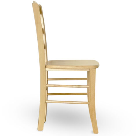 Esszimmerstuhl Loris Aus Massiver Buche – Mit Sumpfstroh-Sitz, Made In Italy, Naturbelassen & Robust Für Täglichen Gebrauch