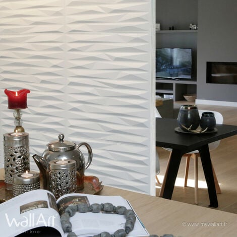 Panneau Mural 3d WallArt Mur3D Valeria 3m² + Colle