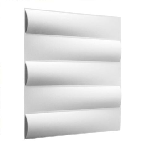 Wallart – Panneau décoratif mural 3D blanc – Lot de 12 panneaux 50x50 cm – Écologique 100% naturel – Faciles à coller et peindre - MUR 3 D