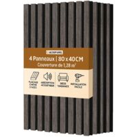 Panneau Tasseau Bois Acoustique - Chêne Noir - 1,28m²