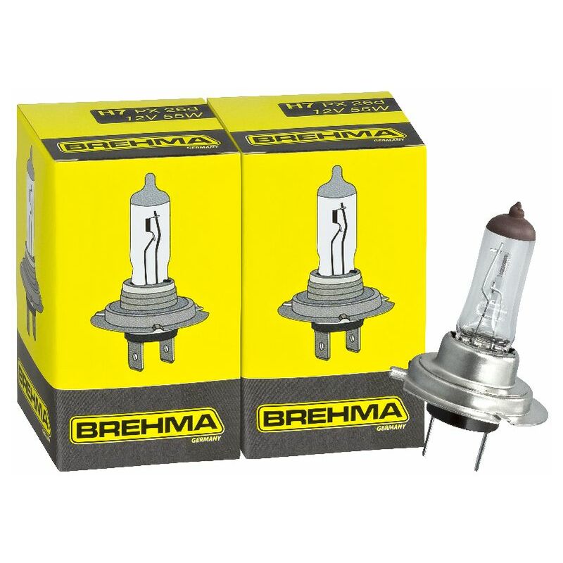 2x BREHMA H7 Halogen Lampe 12V 55W PX26d