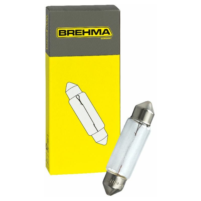 10x BREHMA Soffitte 12V 10W SV8.5-8 37mm 10x37mm