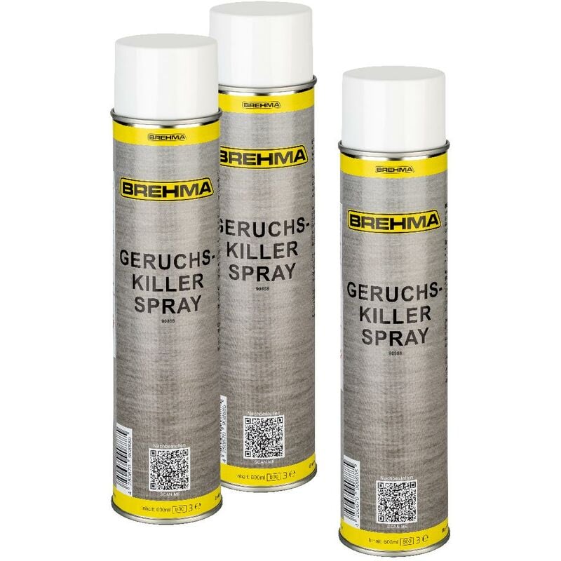 3x BREHMA Geruchskiller Spray 600ml
